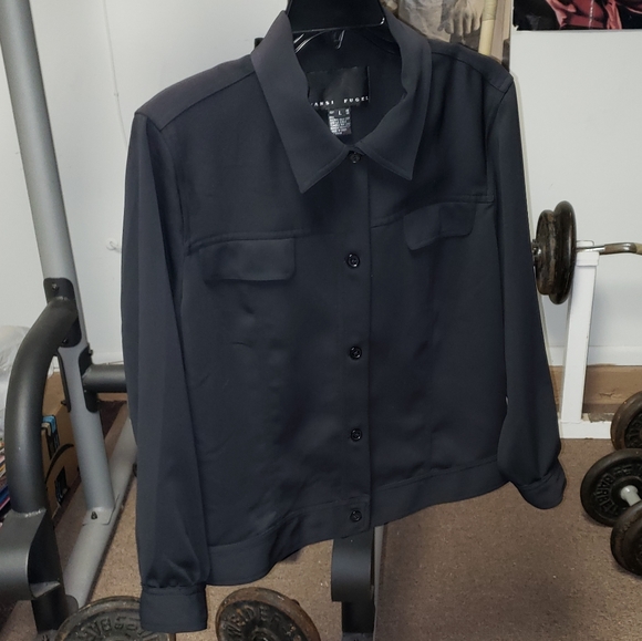 Yansi Fugel ladies size large black shirt/jacket - Picture 2 of 6